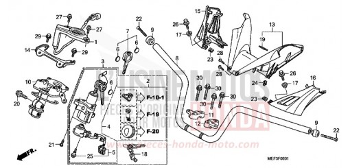 HANDLE PIPE/HANDLE COVER (FJS400D9/FJS400A) FJS400A9 de 2009